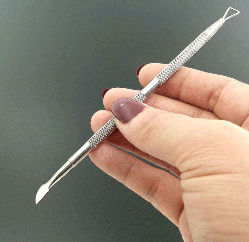 Cuticle Pusher Remover Nail Cleaner Manicure Pedicure Stainless Steel Tool