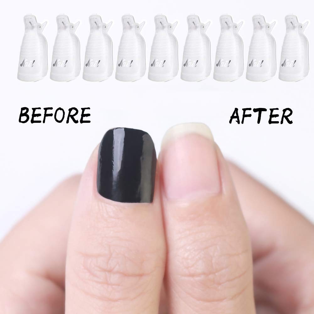 DL-C460 Soak off Clips For Gel & Gel Polish Removal For Toes 10 Clips