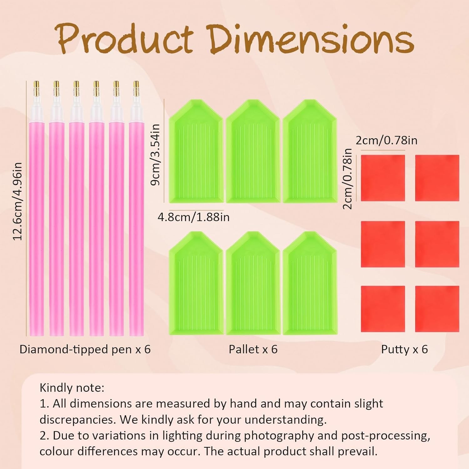 5D DIY Diamond Painting Accessory Kit 18pcs Pictures Kit Nail Painting Craft Art