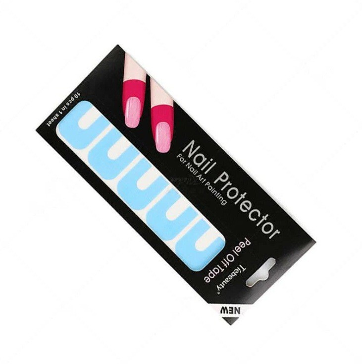 4 PACKS of 10 Nail Peel Off Sticker For Polish Skin Guard U-Shaped