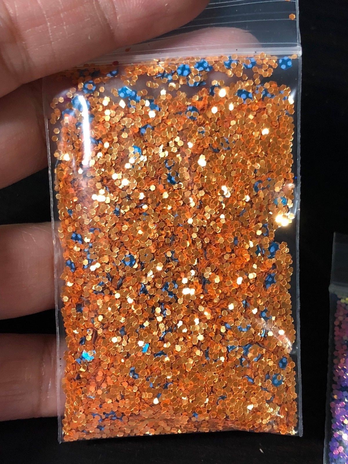 Colorful Raw limited different size glitter mix nail art Acrylic Nail US seller