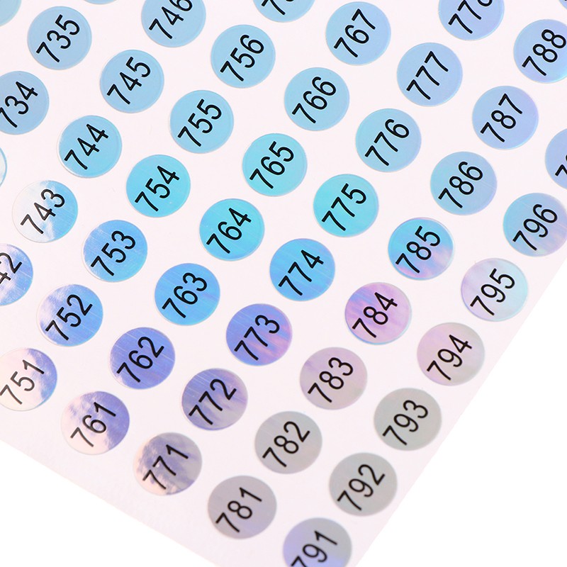 1-1000 Round Waterproof Nail Number Sticker Digital Label Self Adhesive Numbers