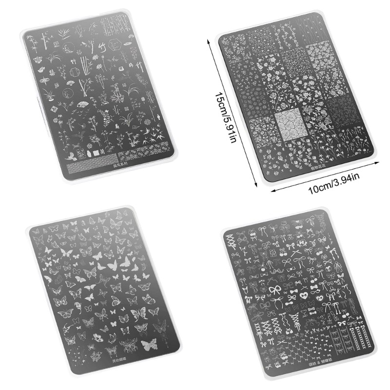 Artistic Nail Design Transfer Plates Precise Carved Patterns Nail Stamping Plate