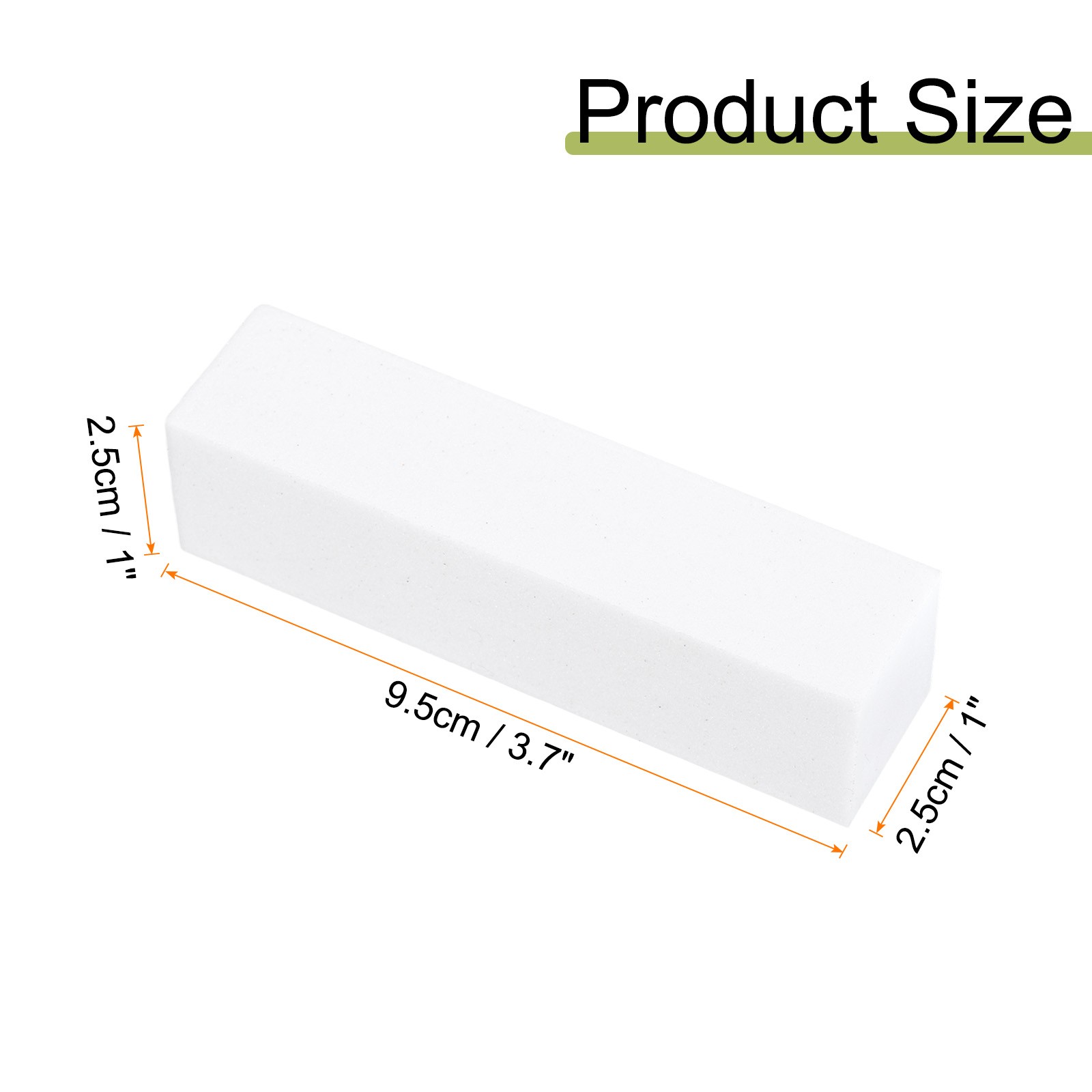 8pcs Nail Buffer Block 120 Grit Nail File for Nail Buffing, White