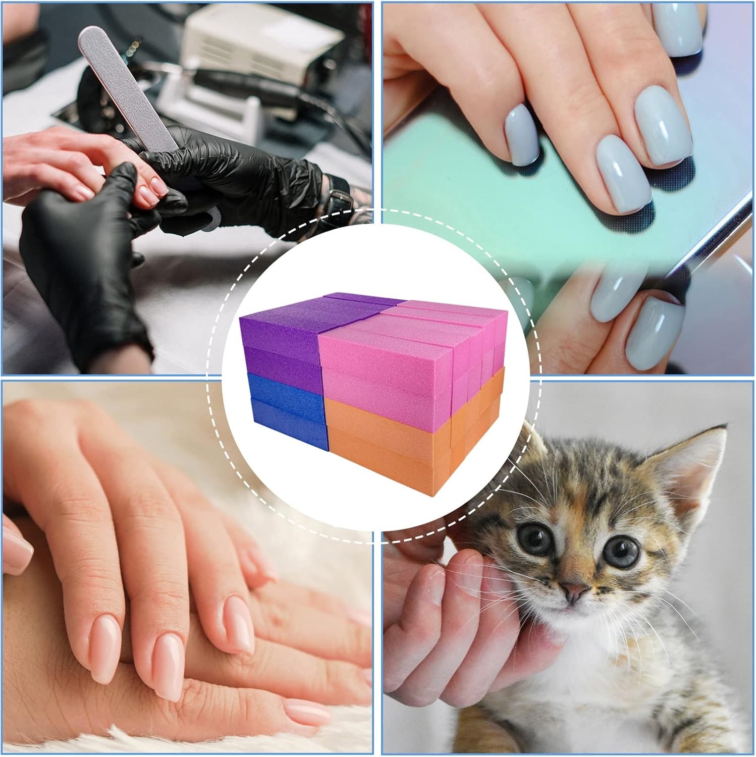Nail Buffer Blo for Acrylic and Natural Nails, 4 Sided Sanding Buffers