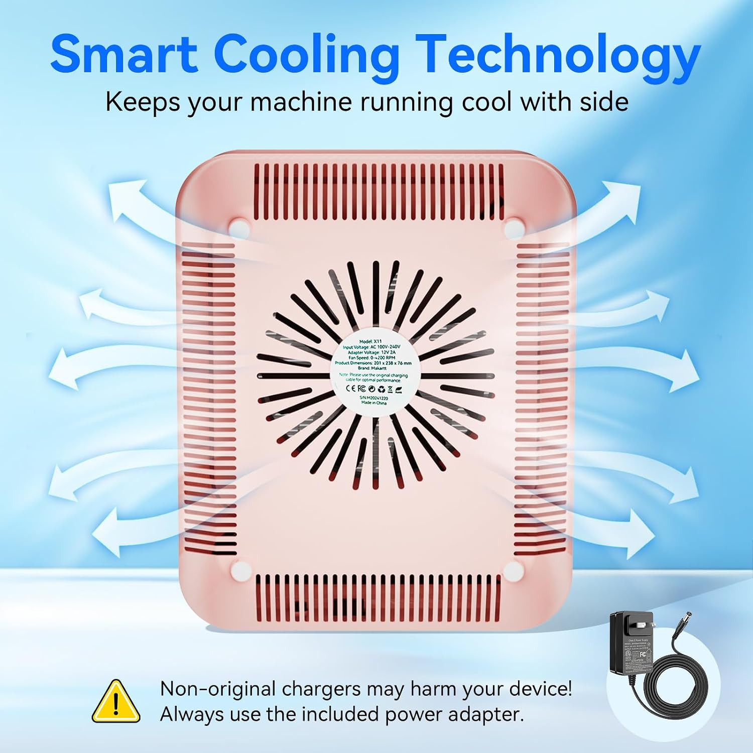 Nail Dust Collector Powerful Suction LED Display Speed Control Pink | Larina Vac