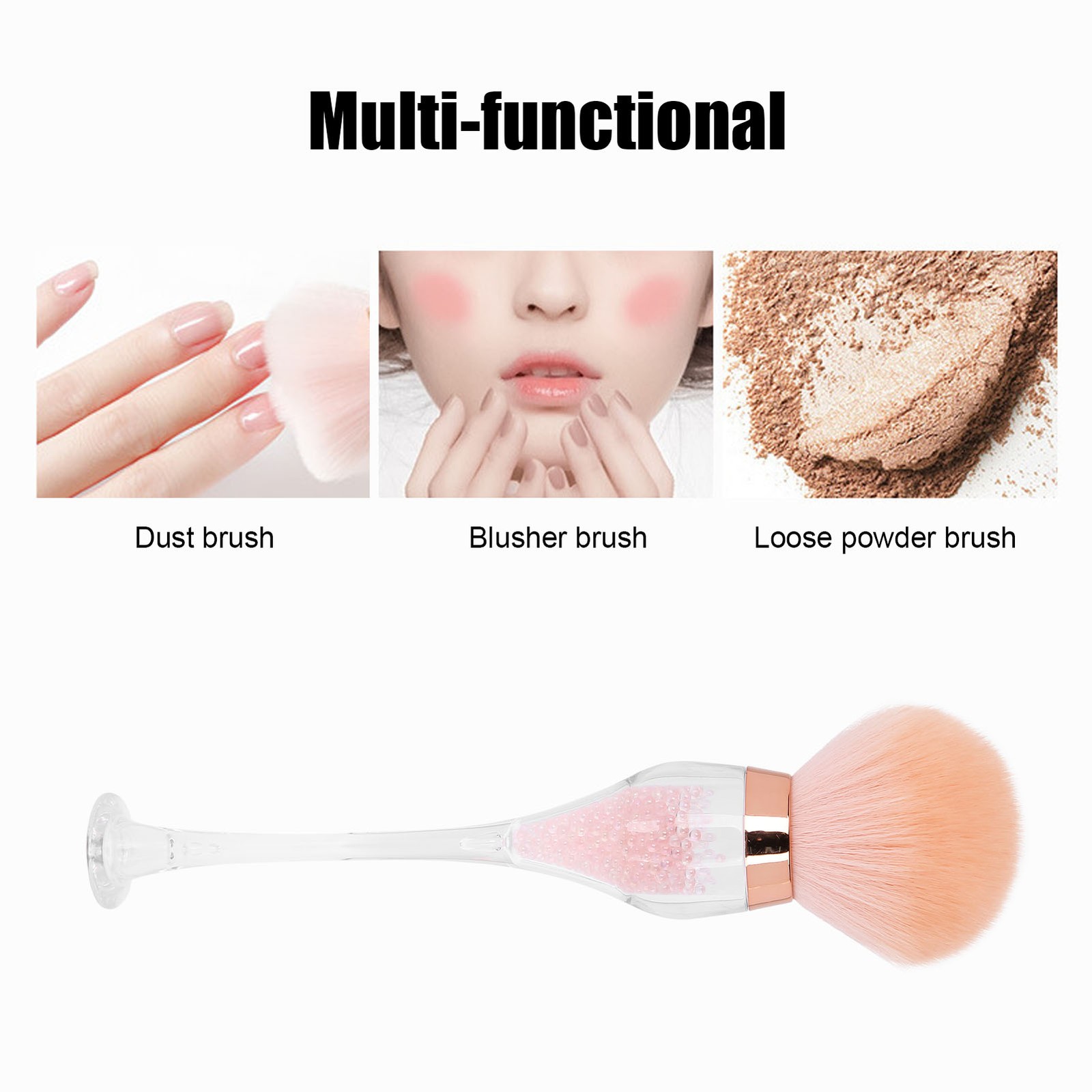 Loose Powder Brush Large Fluffy For Beauty And Makeup Professionals 14.5cm