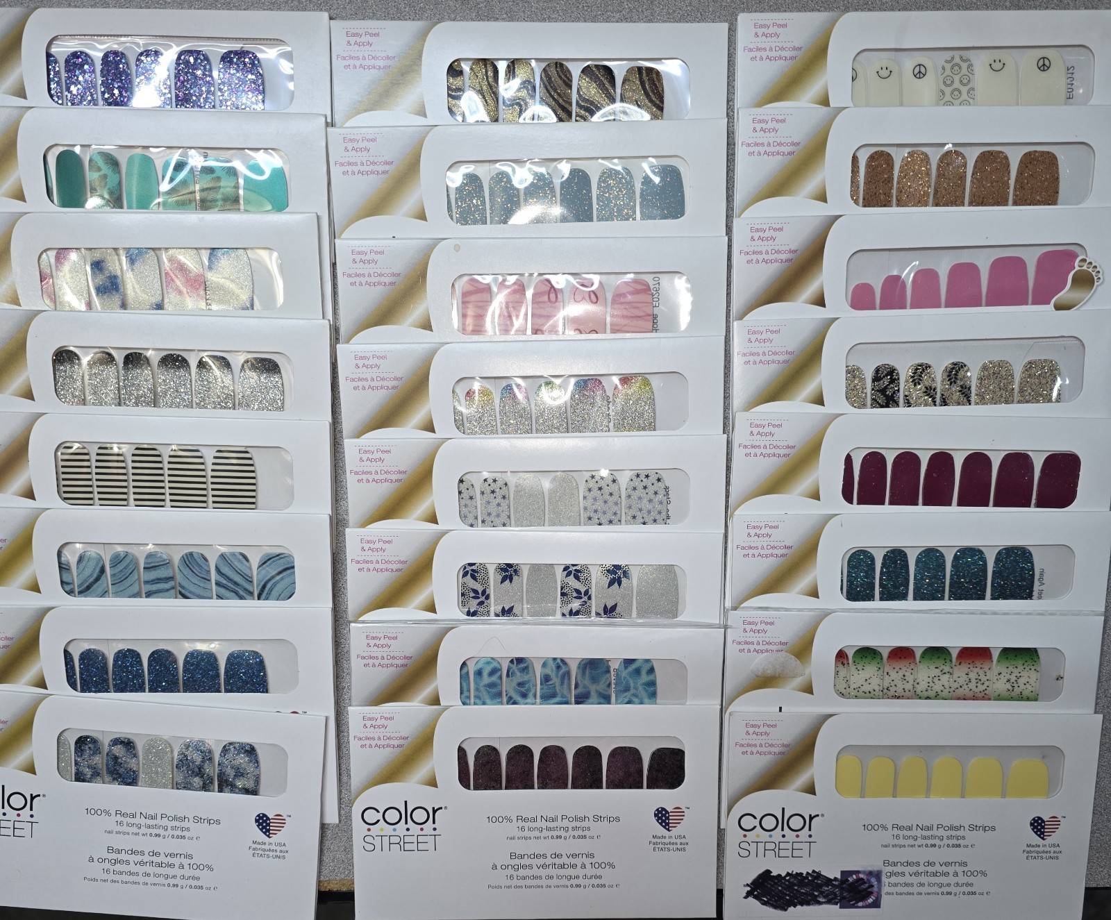 117 Sets – Color Street Nail Polish Strips Multicolor Easy Peel Nail Art
