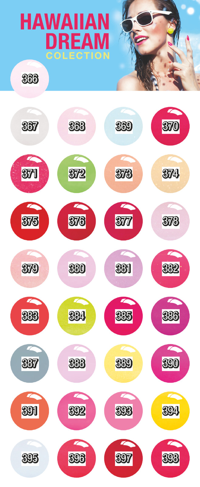 SNS Nail Color Dipping Powder NEW Collection SP 1- SP 24 AC 1 – AC 36 367 – 398