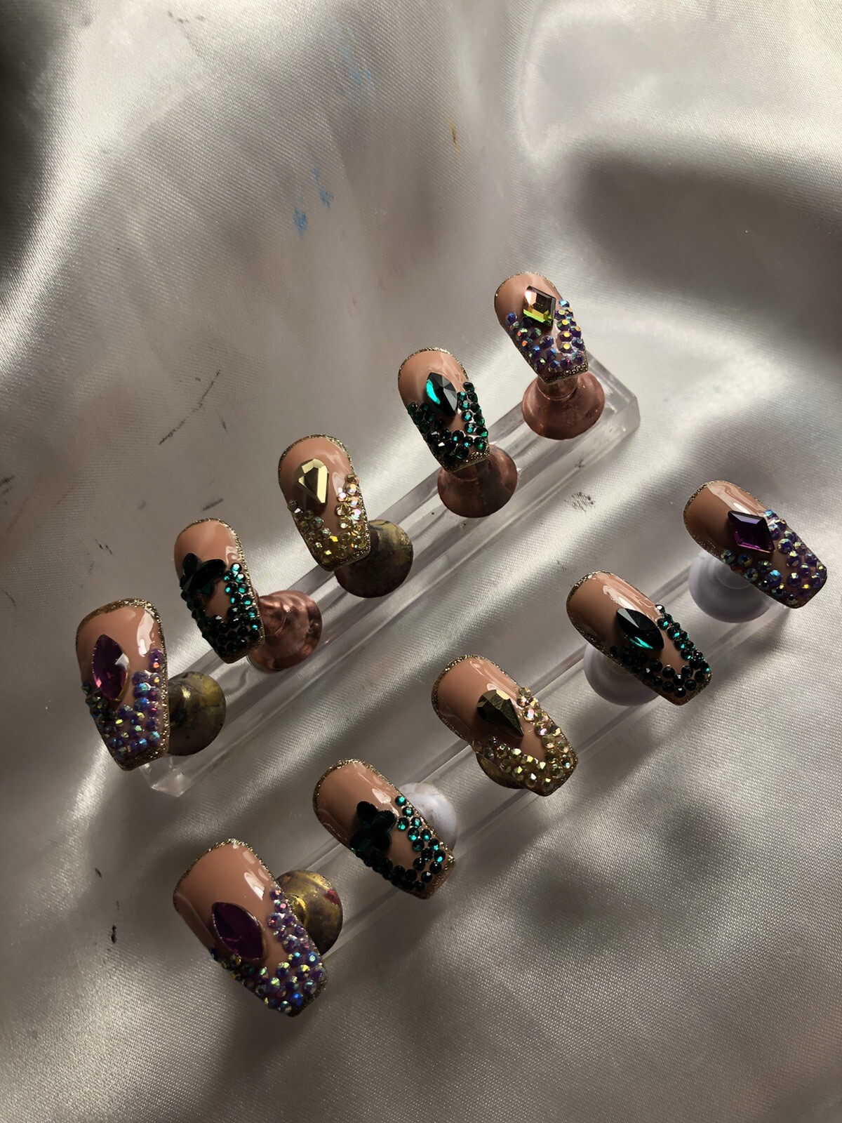 Z NAILZ! Gorgeous Handmade MARDI GRAS Press On Nails