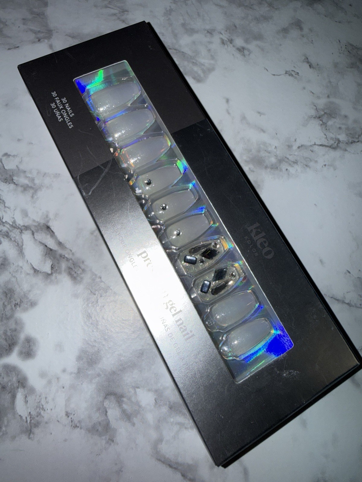 New Kleo Kolor Press-On Gel Nails – Long Coffin Starlette