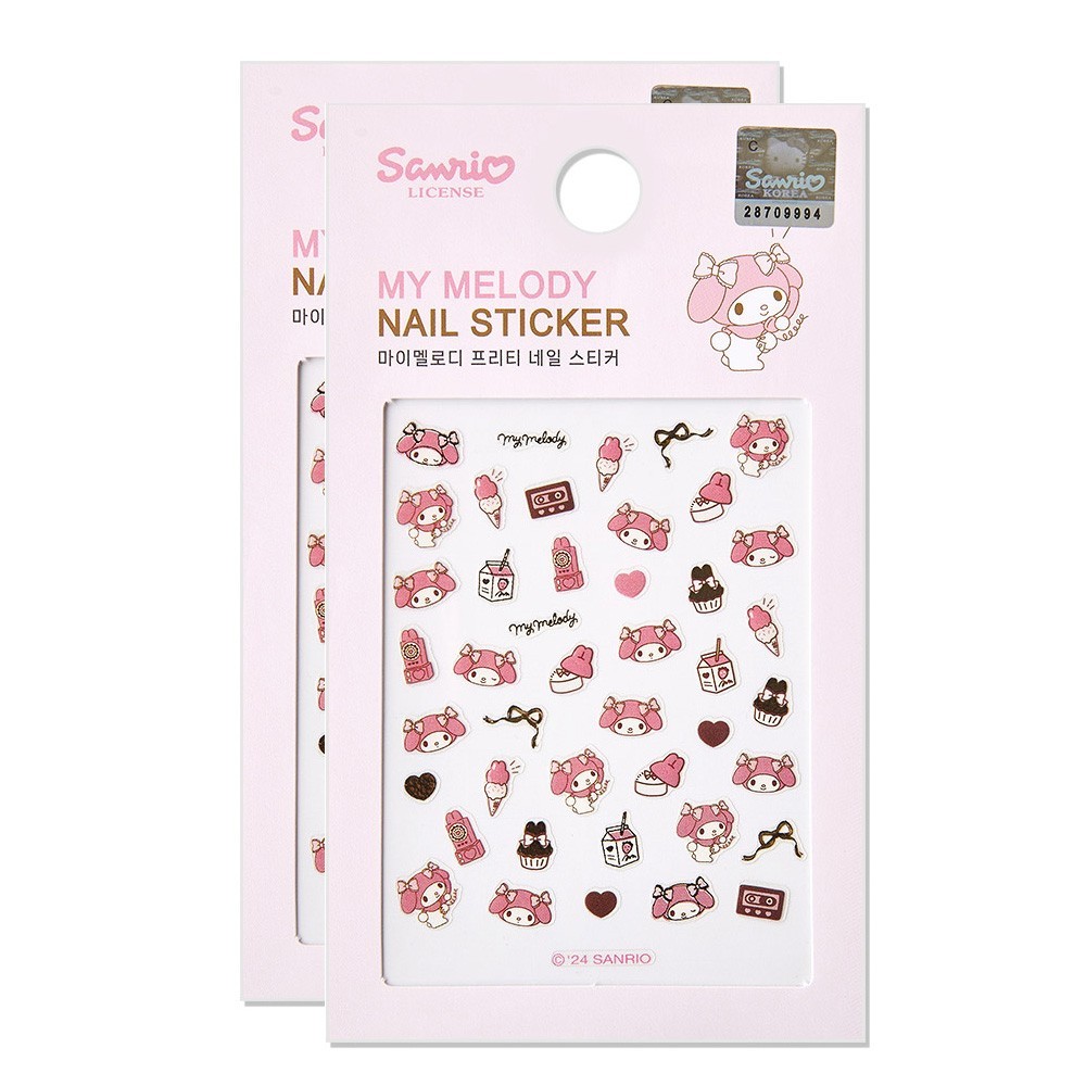 My Melody Nail Stickers Set – 2 Sheets | Pretty Kawaii Nail Art Sanrio Korea