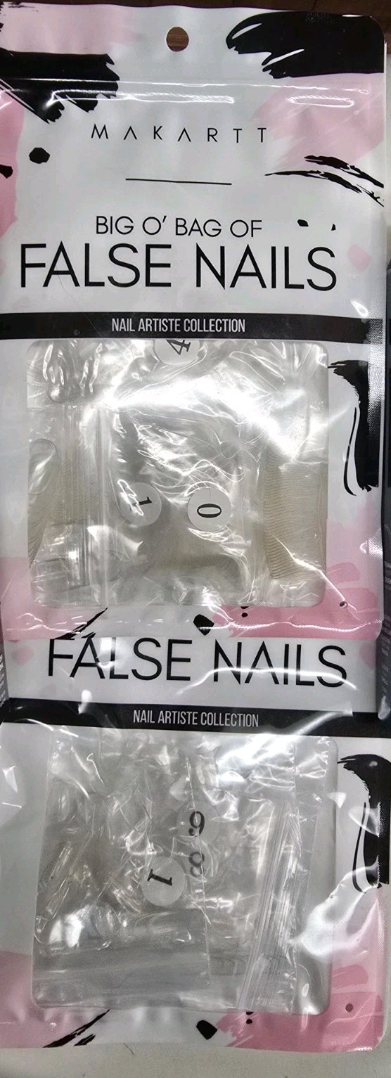 False Nails Tips Clear Acrylic Nails 10 Sizes Press On Nails (2 Packs =1,000