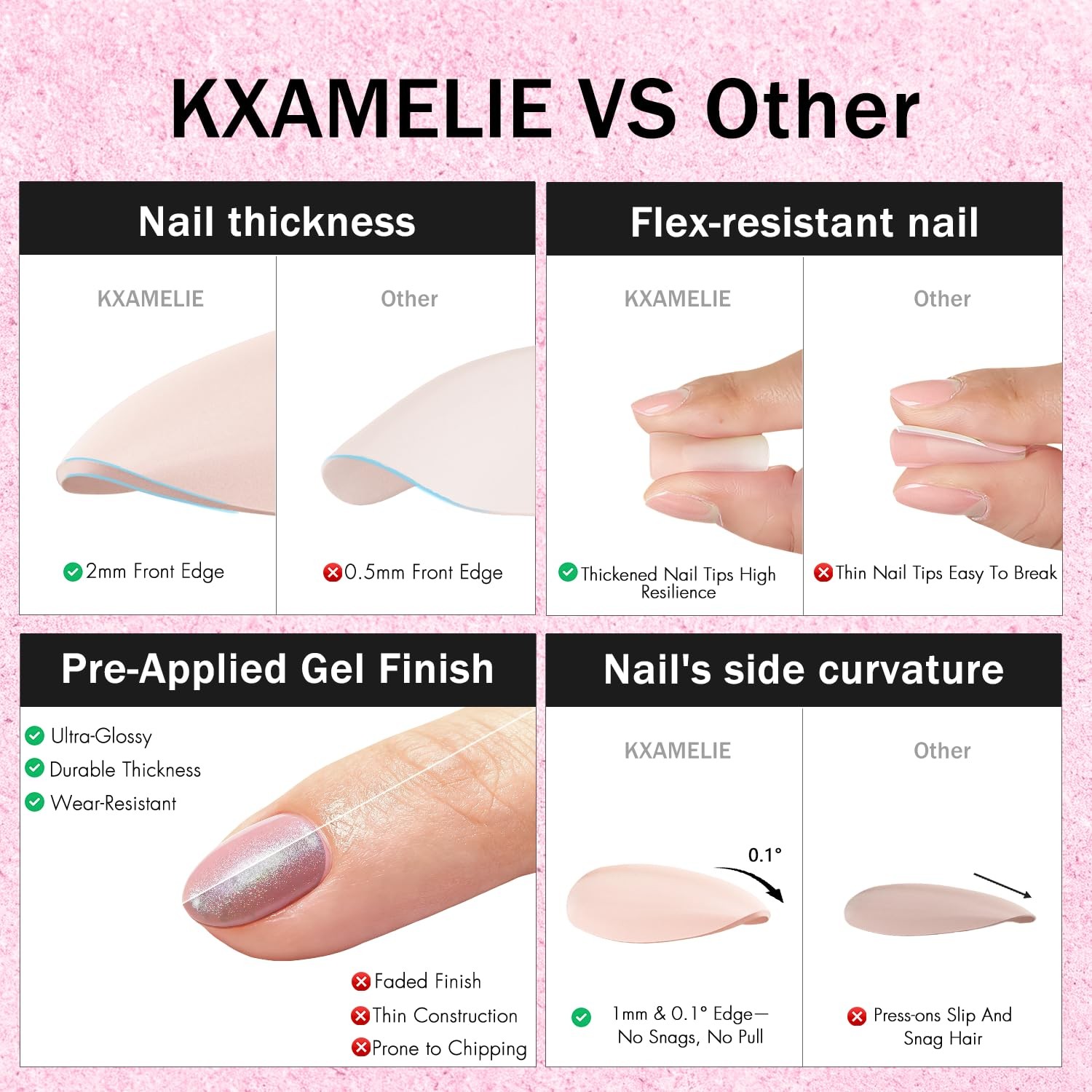 Cat Eye Pastel Blue Press on Nails Short Oval, Fake Nails with a Chrome Spark…