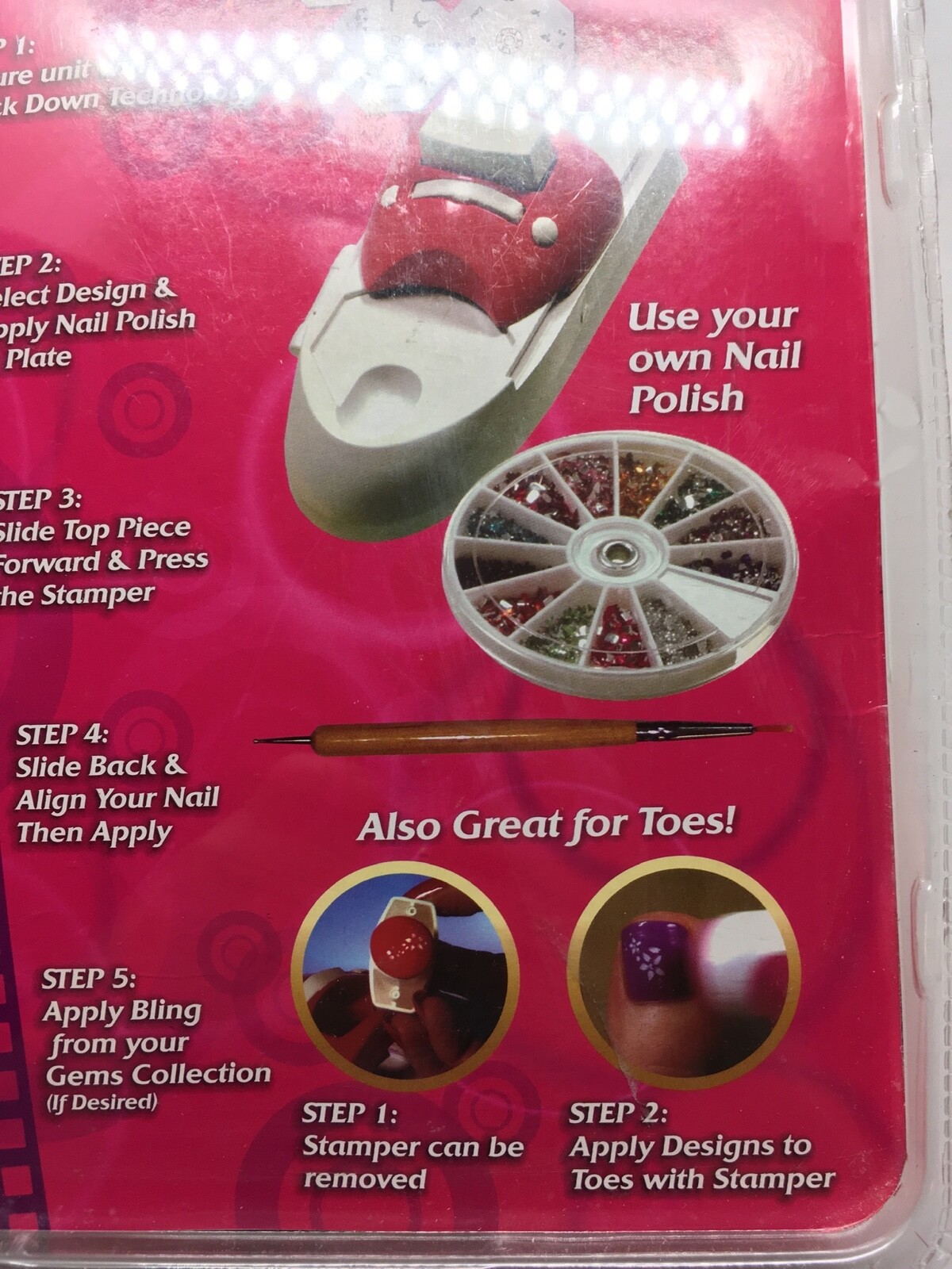 Hollywood Nails All In One Nail Art System Kit As Seen On TV (Pack of 2)