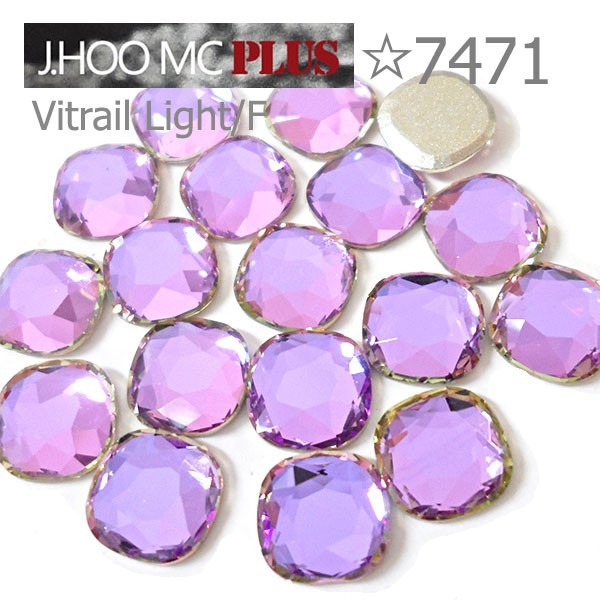 J.HOO Crystal 7471 Cushion Flat Back Rhinestones 10mm Nail Art (6pcs)