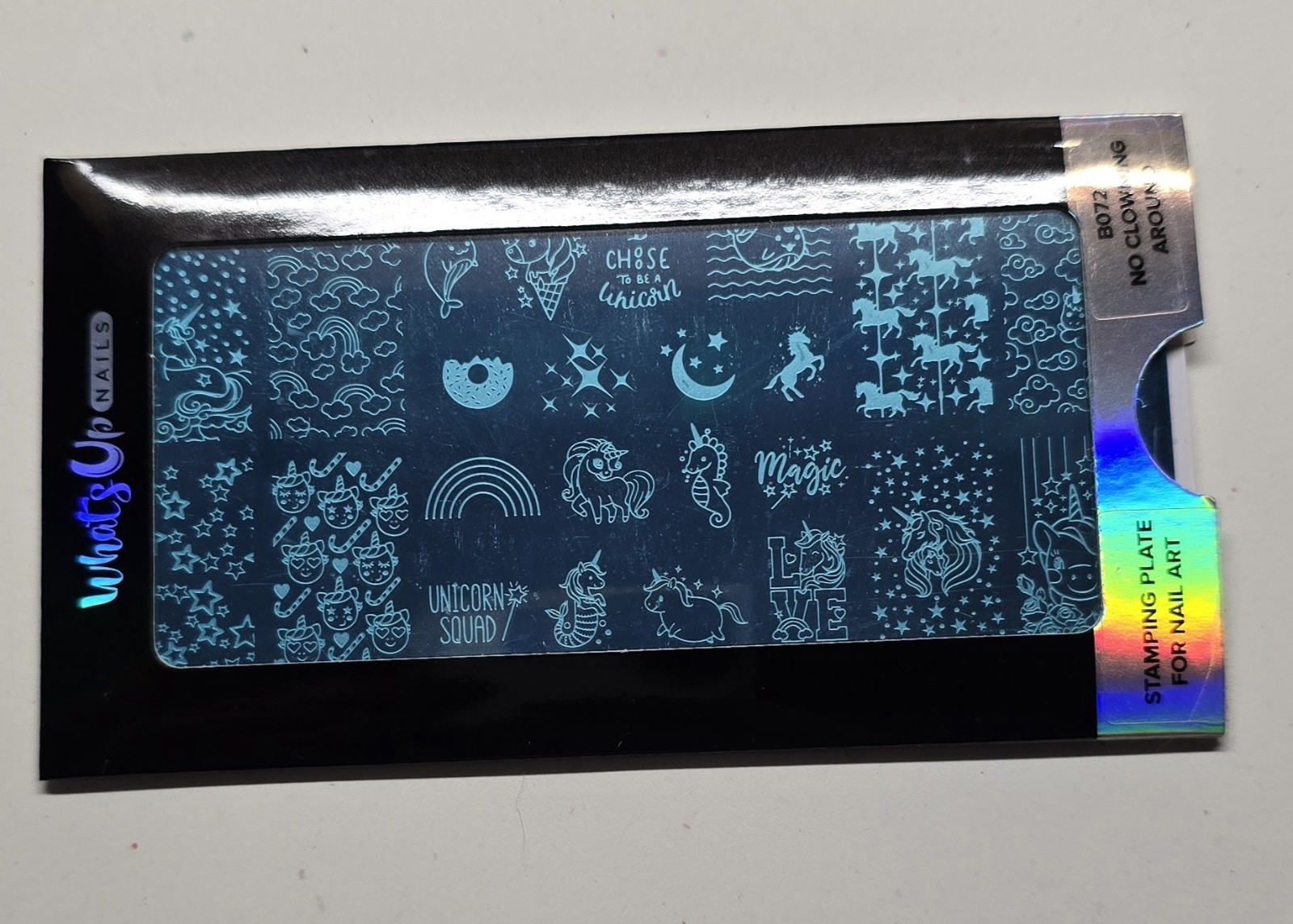 BeautyBigBang Animals XL-003 Nail Stamp Plate Unicorn Princess Love Hearts Stars