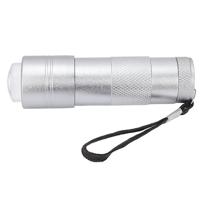 Press Nail Art Flashlight, 12 Light Chips Handheld Nail Art Press Light Metal