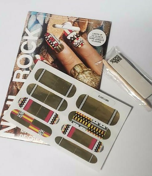 Nail Rock Designer Nail Wrap, NR061 – Tribal Gold