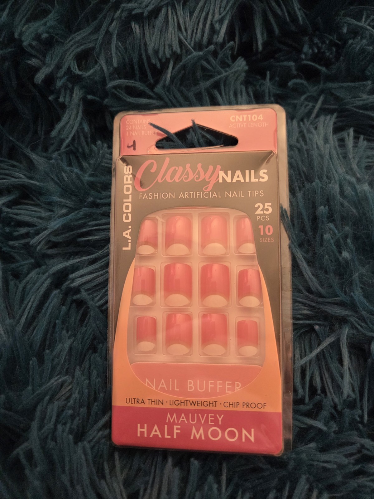 L.A. COLORS & Sevenail Artificial Nail Tips Short Square Multicolor Boxed