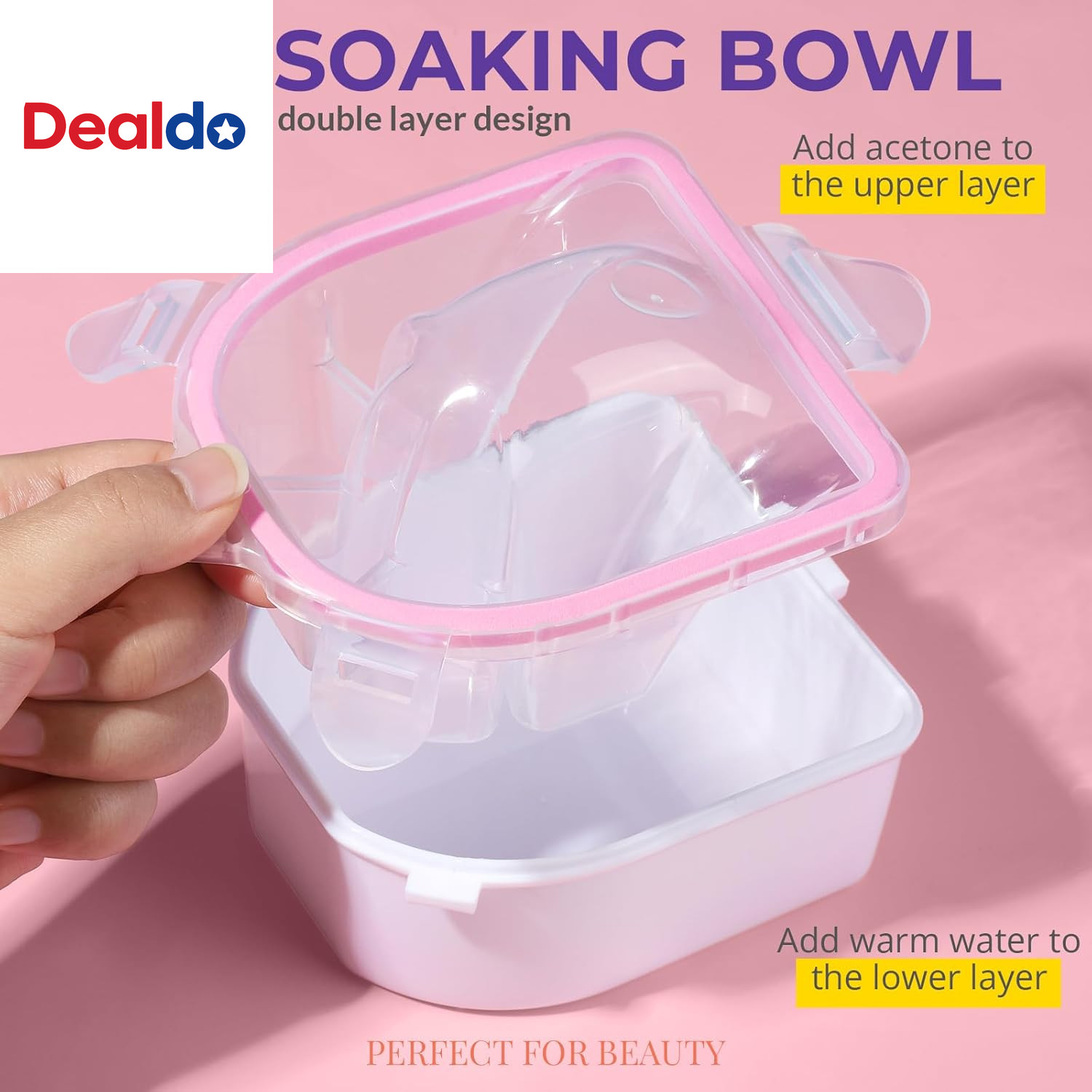 10Pcs Nail Soaking Bowl Kit 2 Soak off Bowl Nail Soaking Bowl Acetone Proof Soak