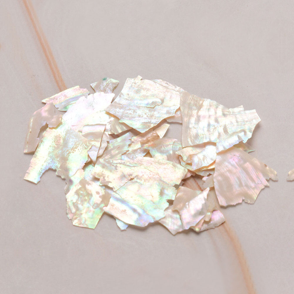 2Pcs Nail Art Sequins Natural Seashell Texture Irregular Thin Abalone Slice