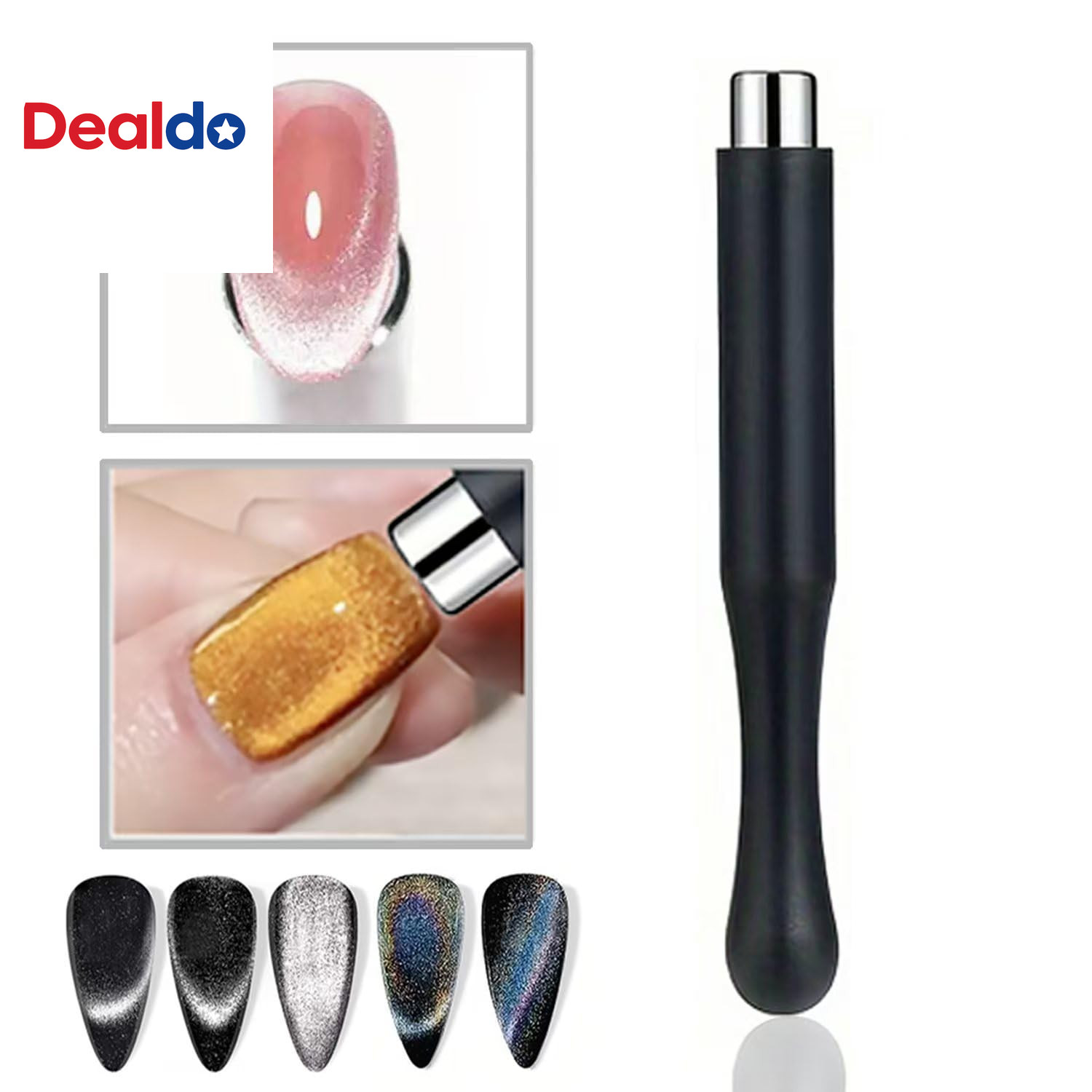 11PCS Cat Eye Nail Magnet Tool Set – Double-Head Magnet Sticks , Heart Shaped Ma