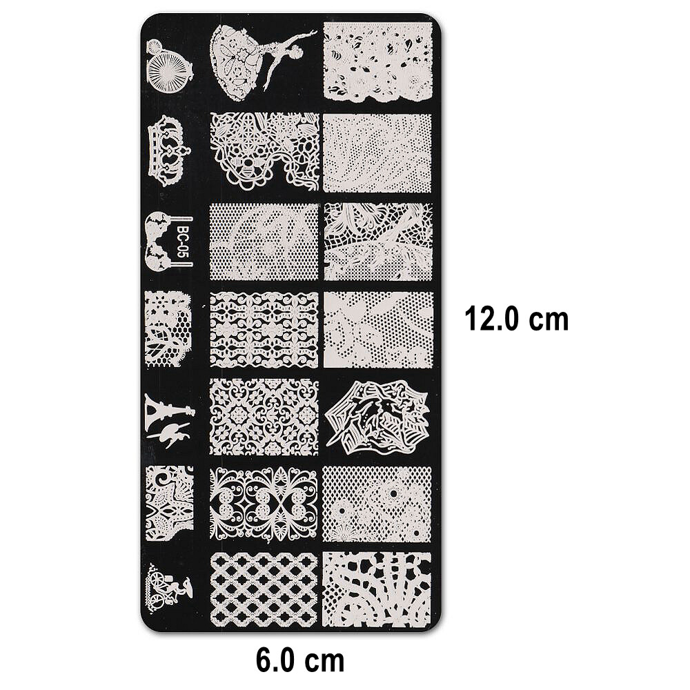 Mandala Patten Floral Lace Nail Stamping Plates Mesh Web Metal Template