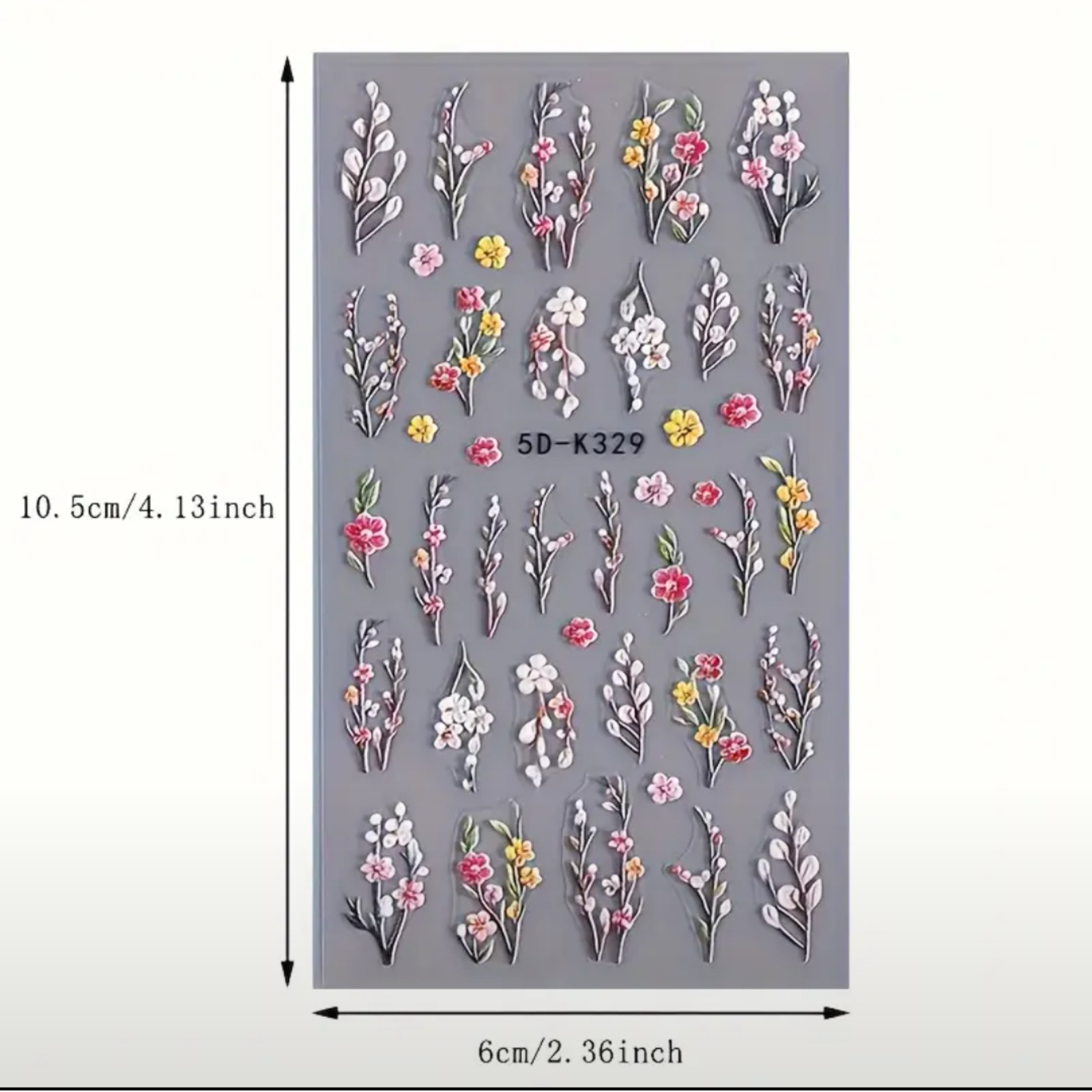 5D Floral Nail Stickers, Spring Daisy Nail Stickers,Manicure Decoration, Nail St