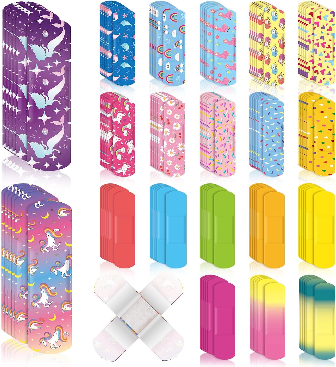 Panelee 120 Pcs Kids Bandages Bulk Cute Cartoon Flexible Waterproof Breathabl…