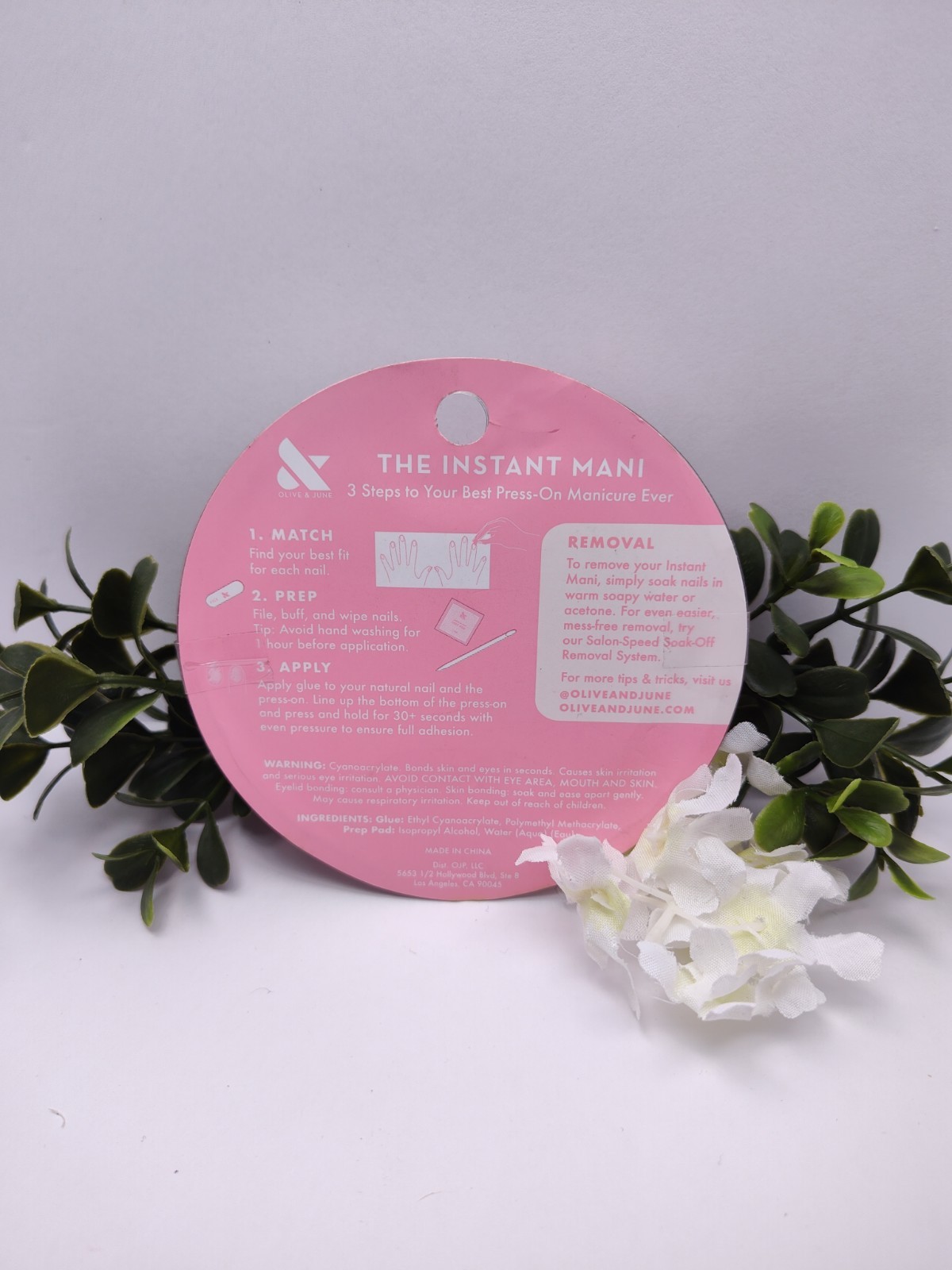 Olive & June press on nails Almond Medium Blush Aura 14day See Pictures Of Pckg