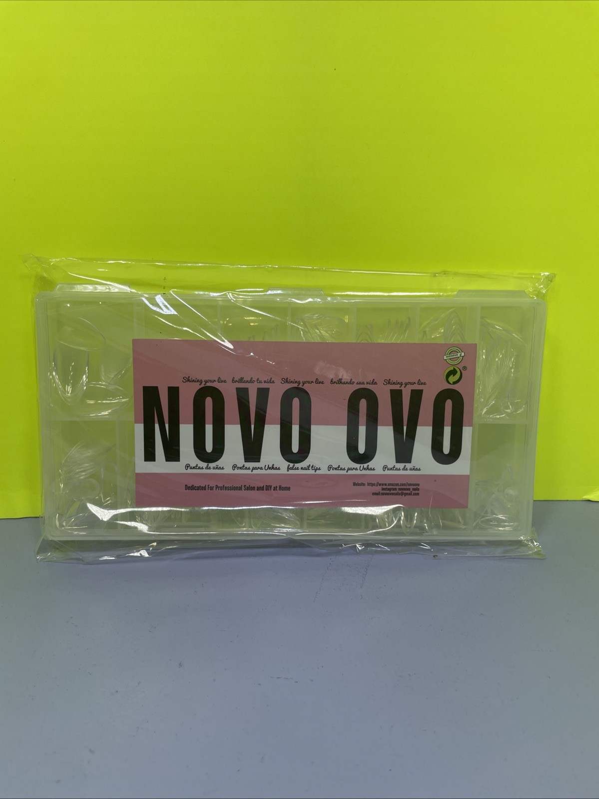 NOVO OVO Extra Thick Oval Nail Tips Press on Natural Curve,