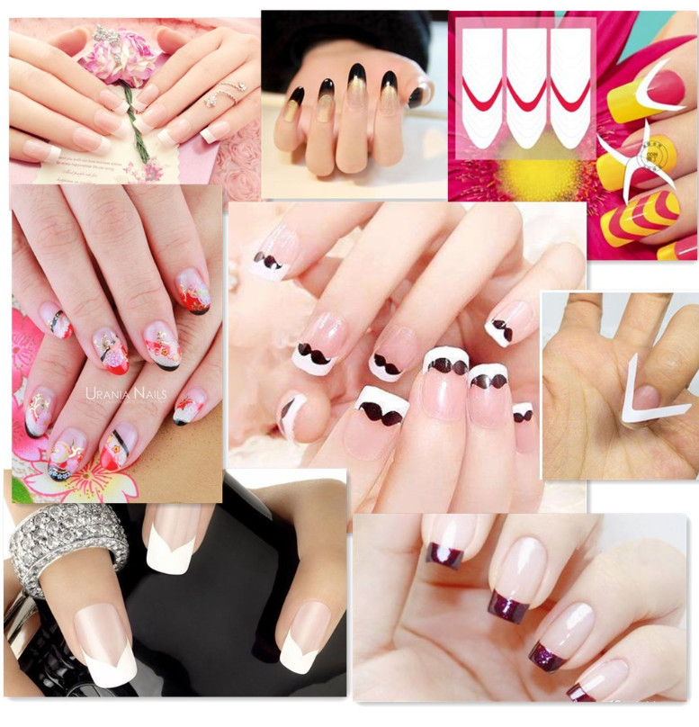 18 Styles French Tip Sticker Manicure Stripe Edge Nail Art Toe Decoration NH20