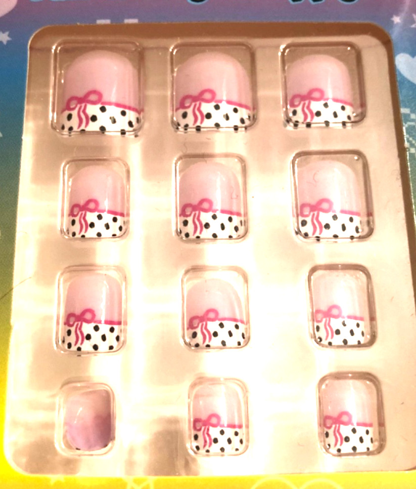 Lot of 6 Boxes Assorted Kids/Small Adult Fashion Nails Press-On 72 Pcs NIB