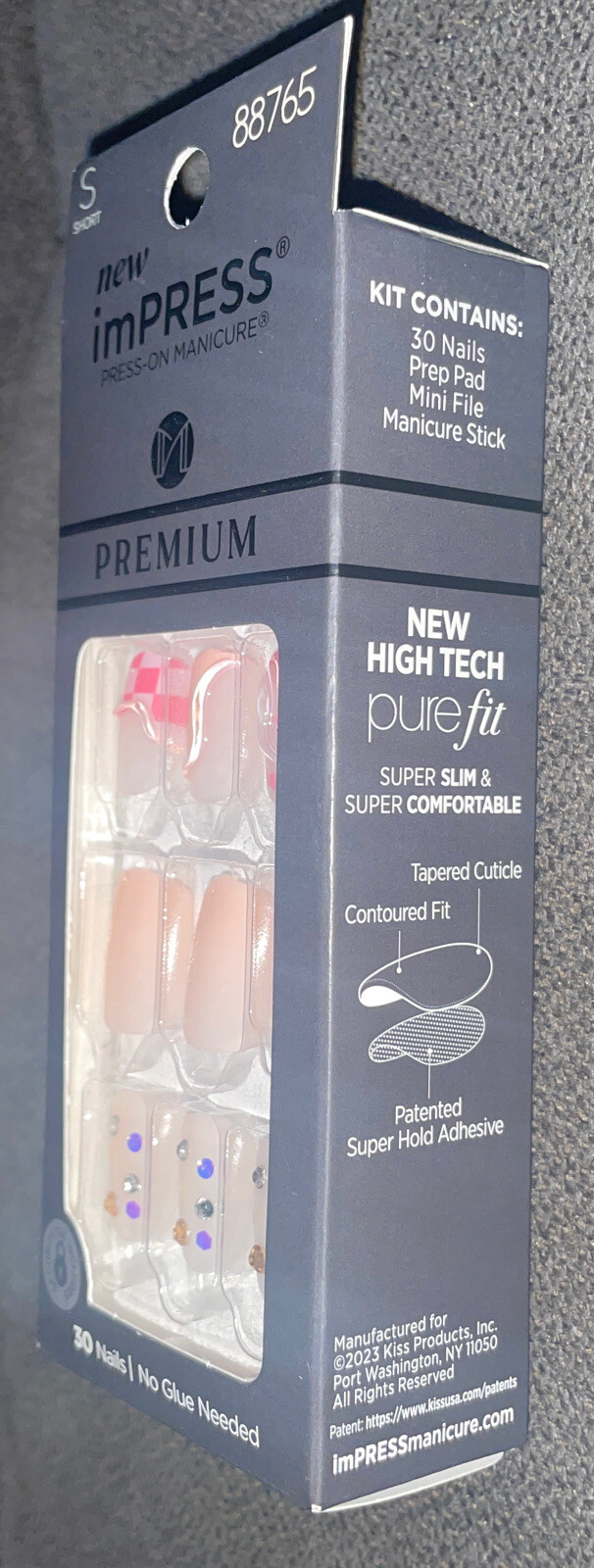 Kiss💅imPress Press-On Manicure Premium “MAGIC SHOP” Short Square 30 Nails