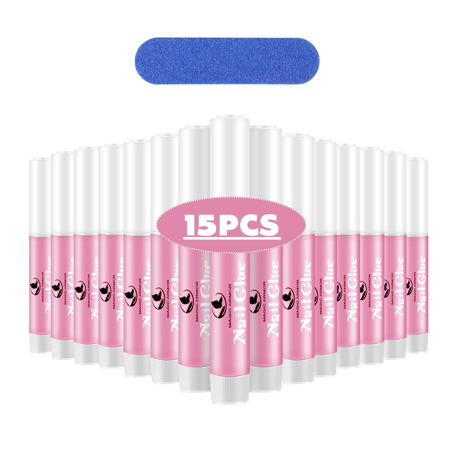 15PCS Nail Glue for Acrylic Nails, Professional Nail Tip Glue for Fake Nails …