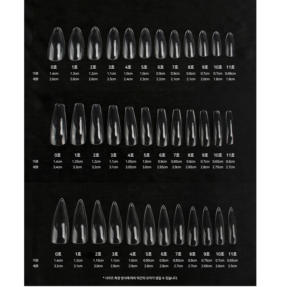 JELLO JELLO Fit Me Artificial Nail Tips 360pcs 12 Size 3 Type K-Beauty