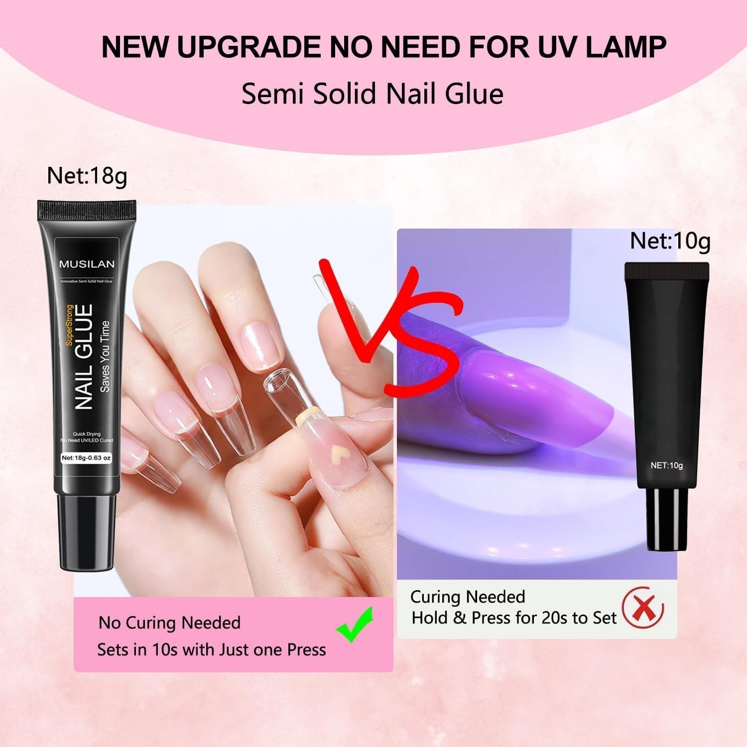 8g Semi Solid Super Strong Nail Glue for Press On Nails – No UV Lamp Needed 1
