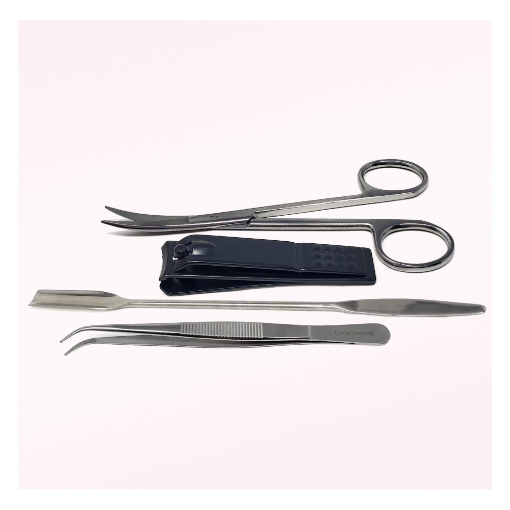 Cuticle Maintenance Kit 4 Pcs Stainless Steel for Clean Nails and Beauty Care