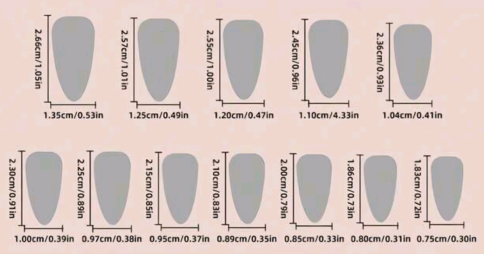 Press-On Nails Bright Royal Blue Long Almond Shaped