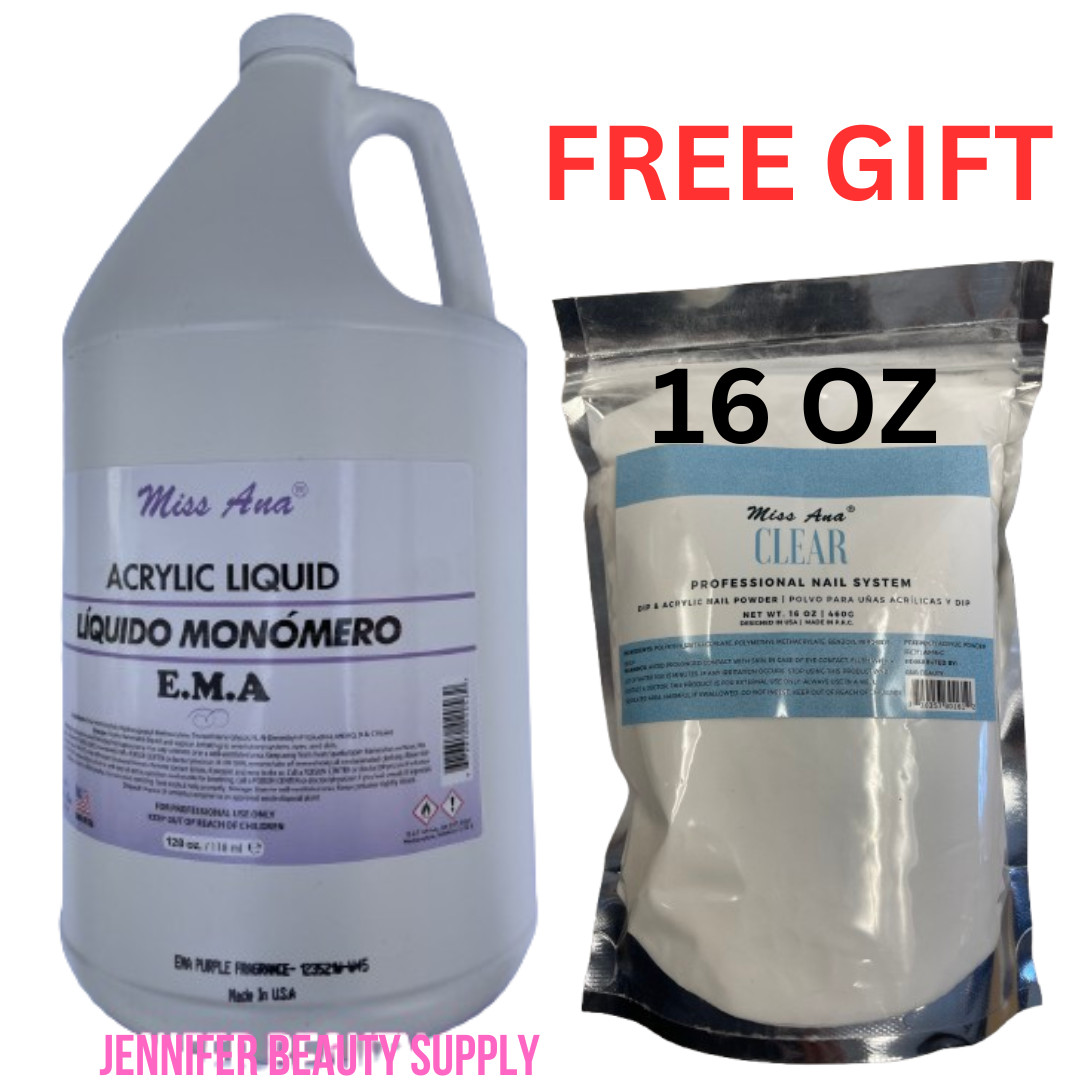 ACRYLIC LIQUID MONOMER PROFESSIONAL ACRYLIC NAIL SYSTEM 1 GALLON/ 128 OZ EMA
