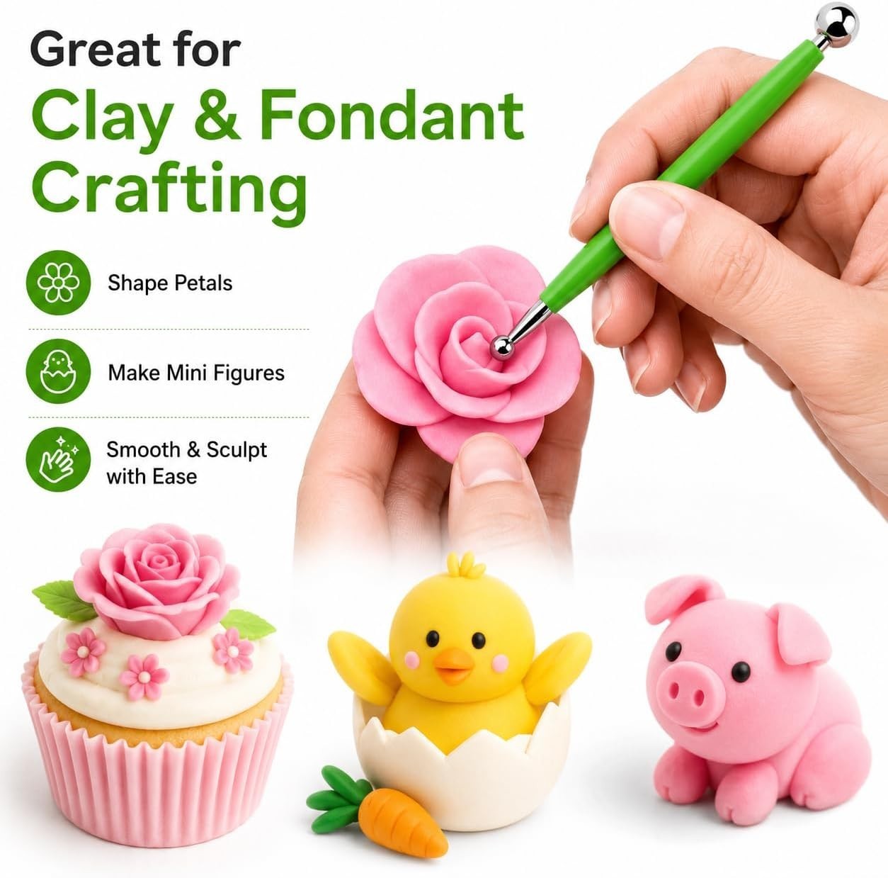 Precision Dotting Tools Kit – 10 Styluses for Rock Painting, Clay, and Mandalas