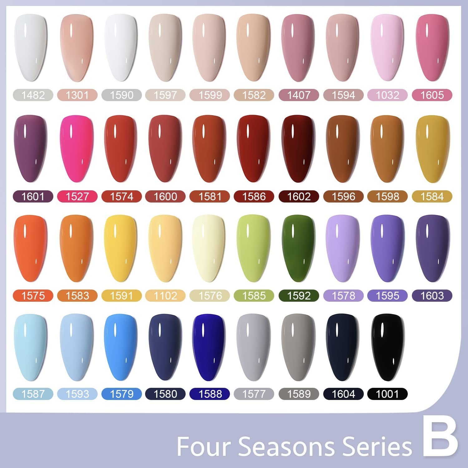 GAOY 42 Pcs Gel Nail Polish Kit, Pink White Red Jelly Nude Colors All Seasons…
