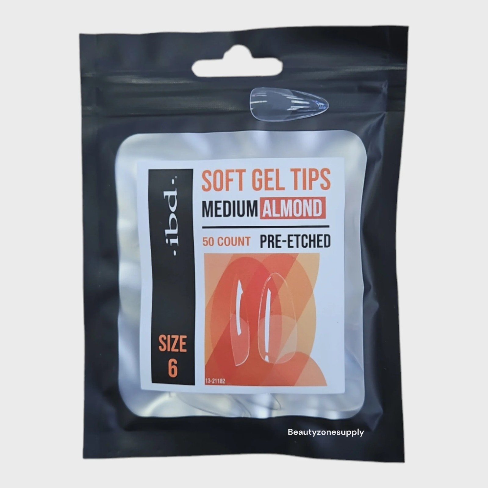 ibd Soft Gel Tips Refill Medium Almond #6 (50ct) (3 Pack)