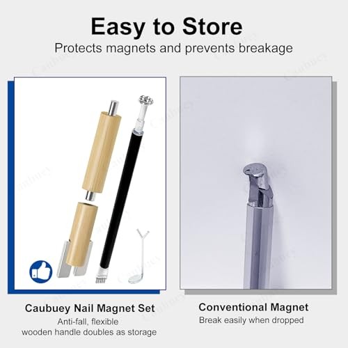 4 in 1 Cat Eye Nail Magnet Stick with Heart Shaped Tool, Multifunctional 4-in-1