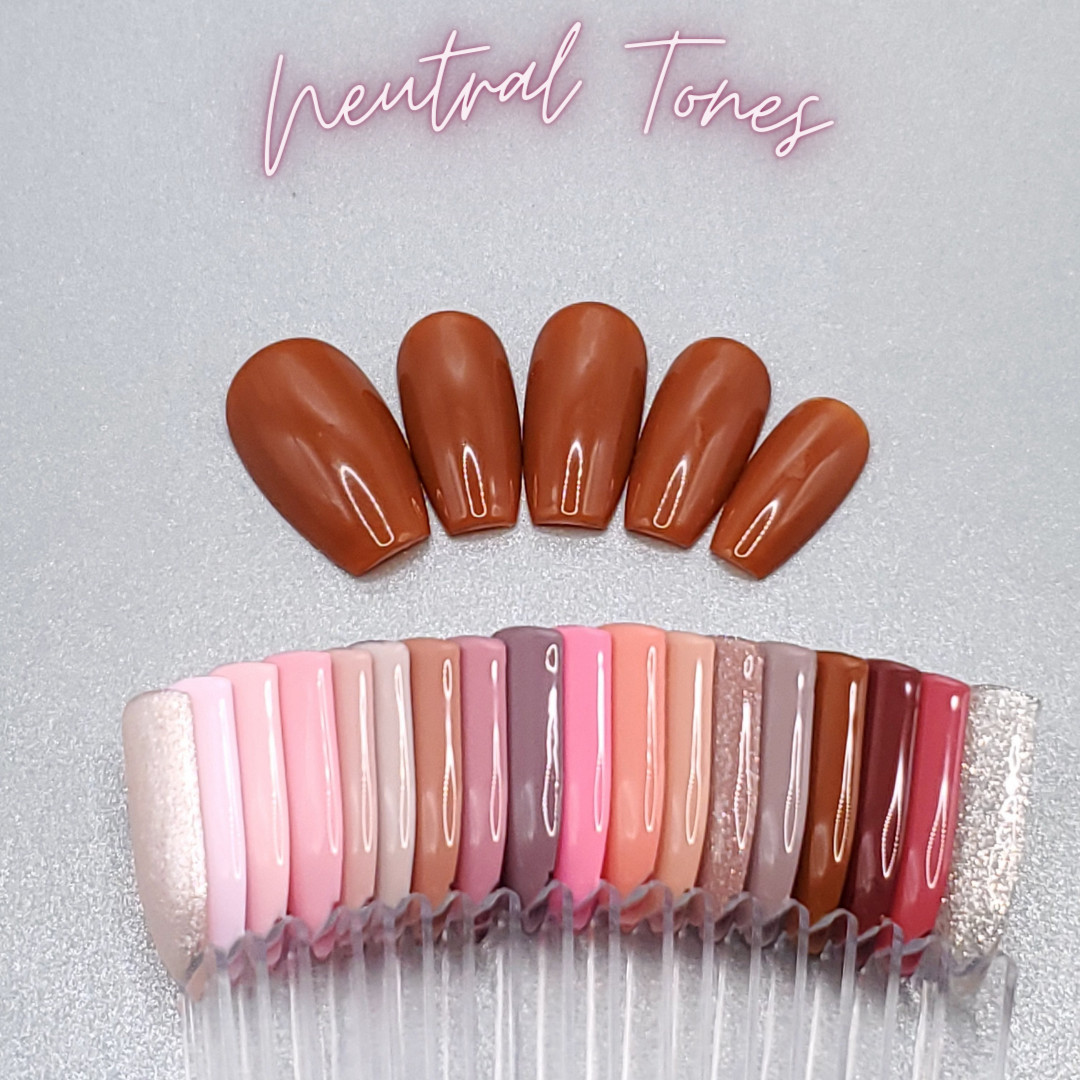 #15 Medium Brown Press On Nails | Handmade | Hard Gel Glue On Nails