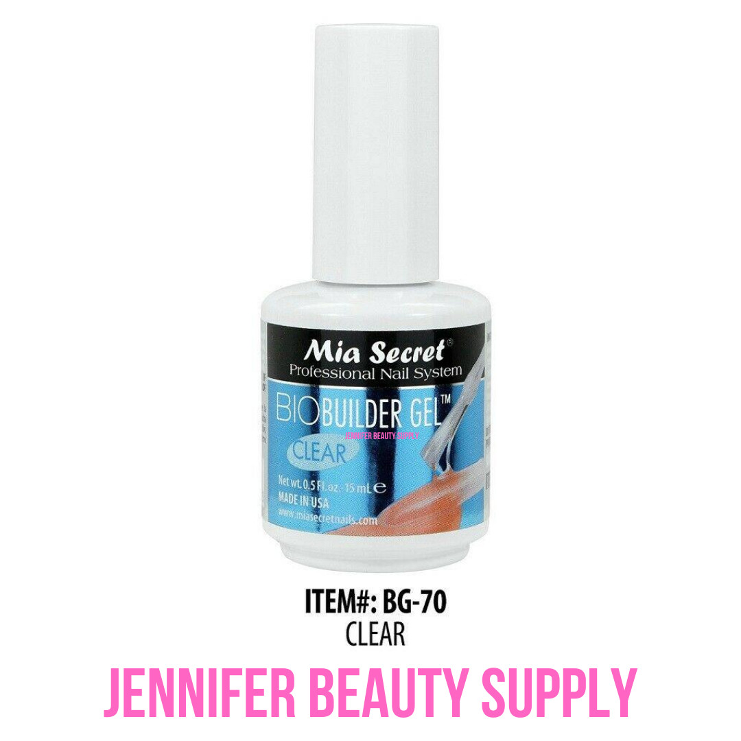 MIA SECRET PROFESSIONAL NAIL SYSTEM BIO BUILDER GEL 0.5 OZ -CLEAR (BG-70) JBS