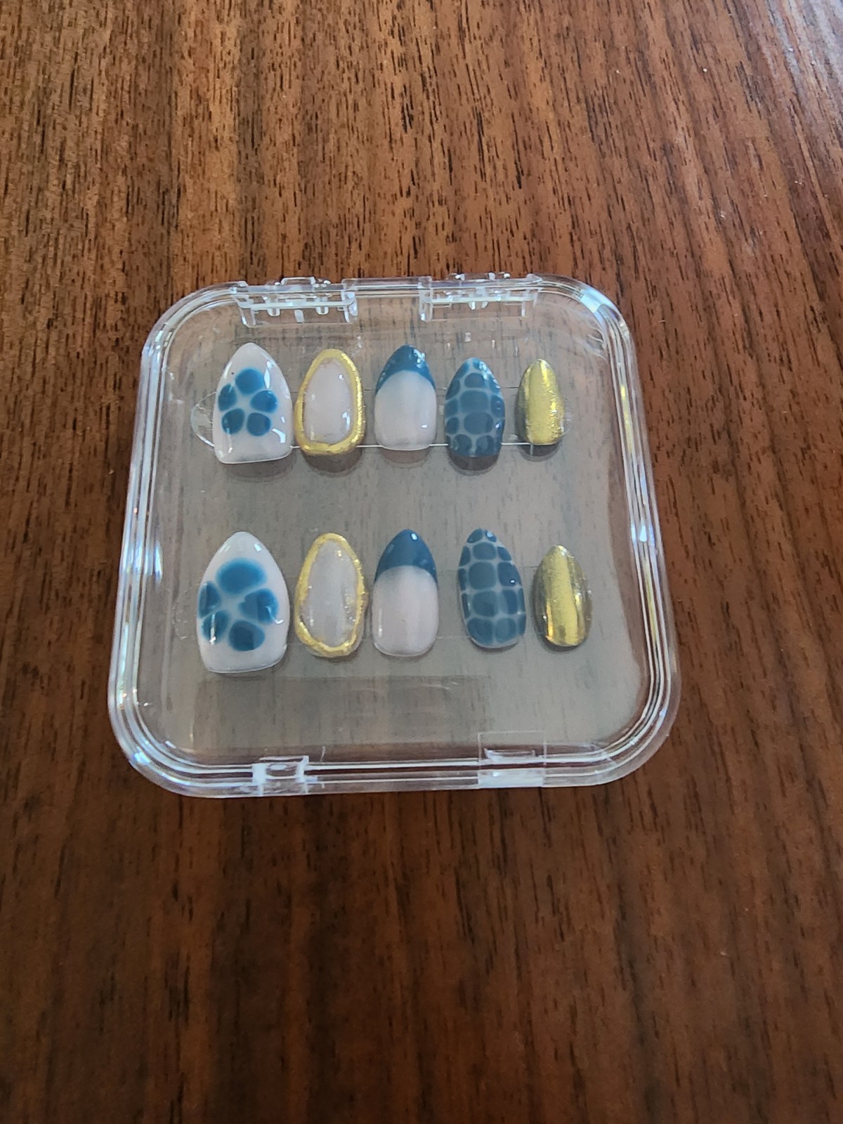 Custom Gel Press On Nails | 10 piece set with Kit | U Pick Shape & Size