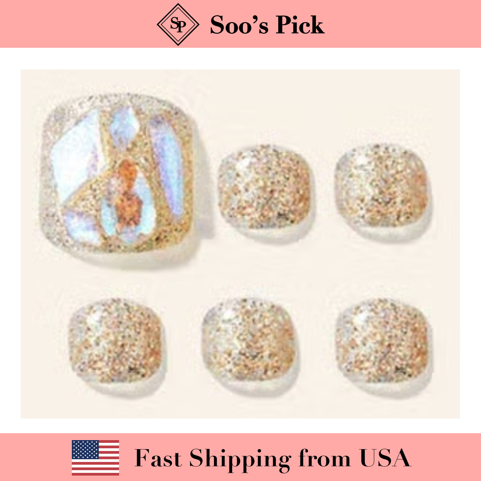 DASHING DIVA Magic Press Premium Pedi- Aurora Crystal (🇺🇸 US Seller)