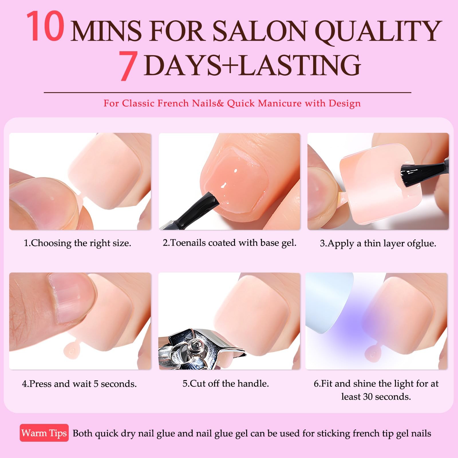 Lifextol 120PC Black Press on Toenails for Women Fake Toe nail